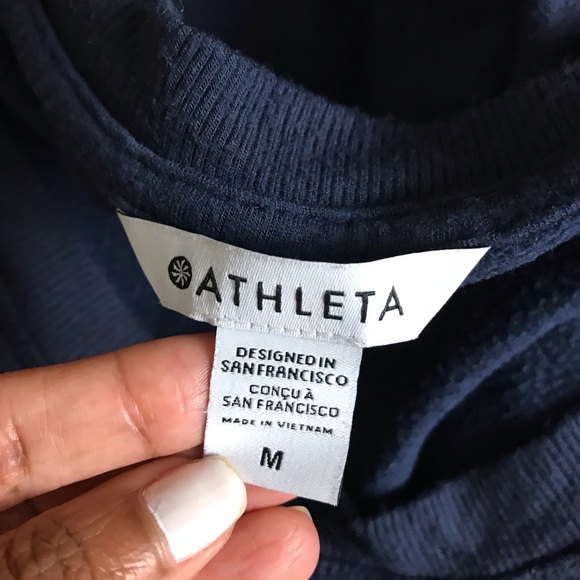 Athleta Navy Blue Sweatshirt - Picture 4 of 4